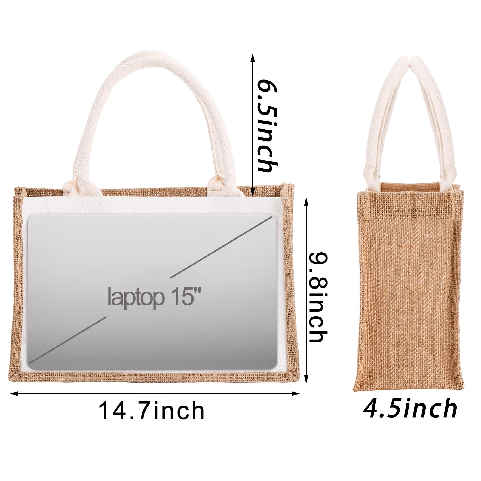 Amazon.com - SOUJOY 6 Pack Burlap Tote Bags, Reusable Jute Gift