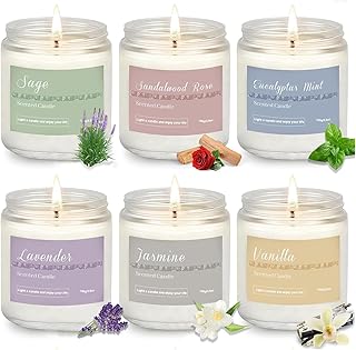 6 Pack Candles for Home Scented Aromatherapy Candles Gifts Set for Women