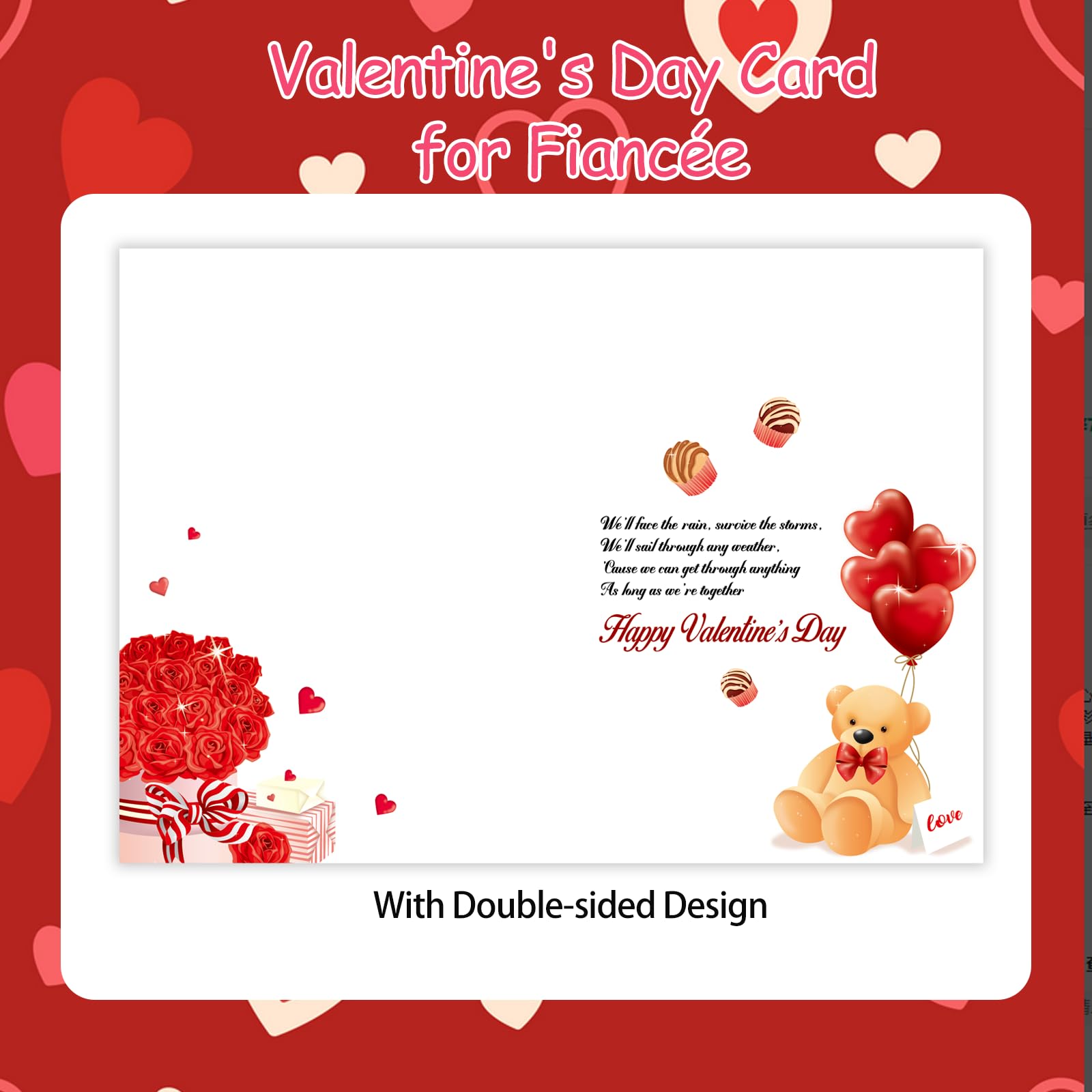 HOWAF Valentines Card for Fiancée - Image 4