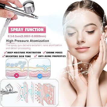 Beauty Star Upgraded 3 in 1 Microdermabrasion Machine, Professional 6568cmHg Vacuum Suction Facial Diamond Dermabrasion Tool with Spray Gun for Home Use, Pore Cleansing & Blackhead Removal