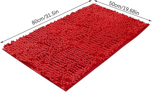 Miniatura 2 de Alfombras de baño de 32 x 20 pulgadas, suaves, antideslizantes, absorbentes, de secado rápido, alfombra de baño de felpilla esponjosa, lavable y