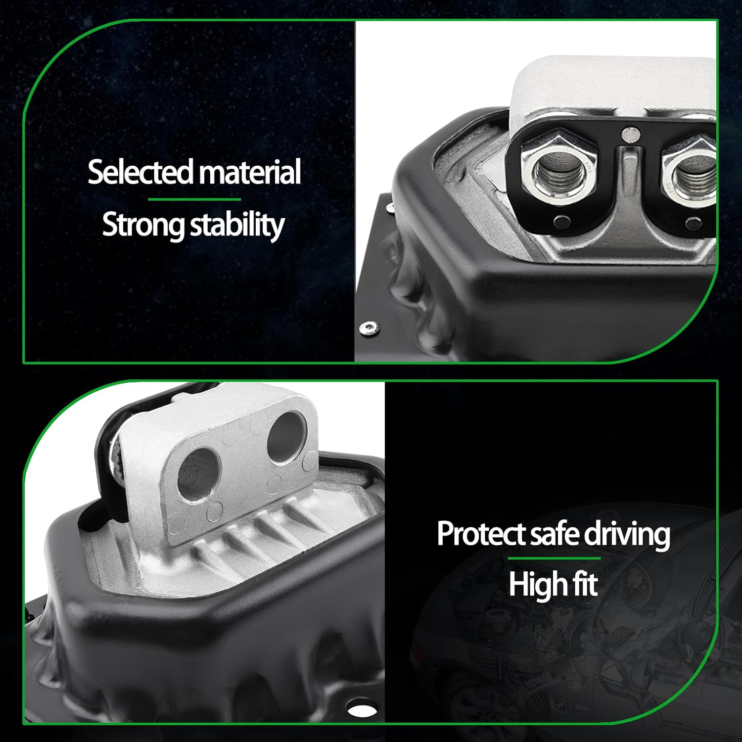 2PCS Trucks Engine Mounts Left or Right Compatible with Volvo D13 Engine, Volvo Trucks & Renault Trucks, Replace# 20499470 2049-9470 21228153 20723224 20499472 7420499469 7420499472 20499469