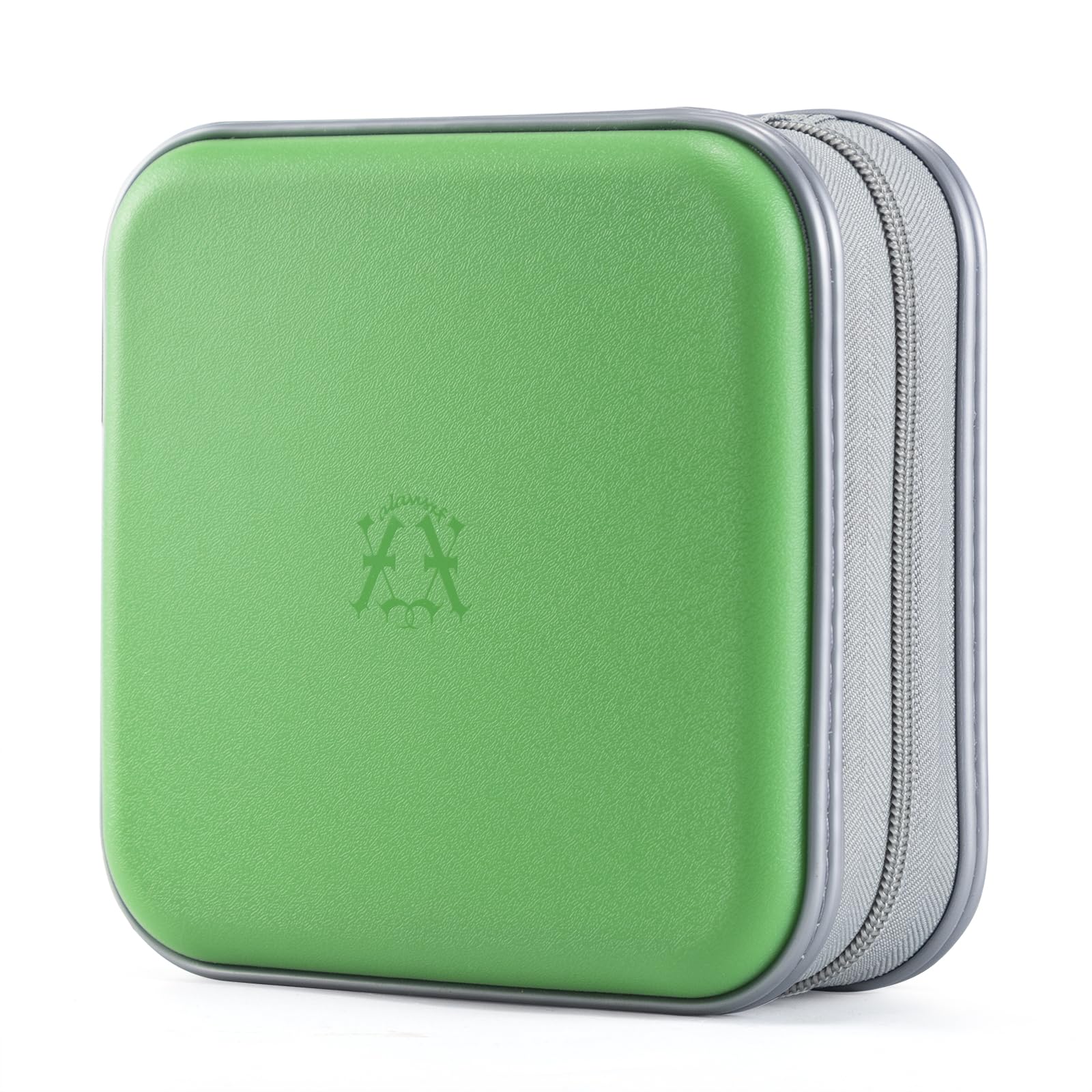 alavisxf xx Porta CD Custodia Plastica Dura da 48 Capacità - CD Organizer per Auto Porta CD Borsa Custodia CD Auto Protettiva Portafoglio Organizer (Verde48, 48 Capacità)