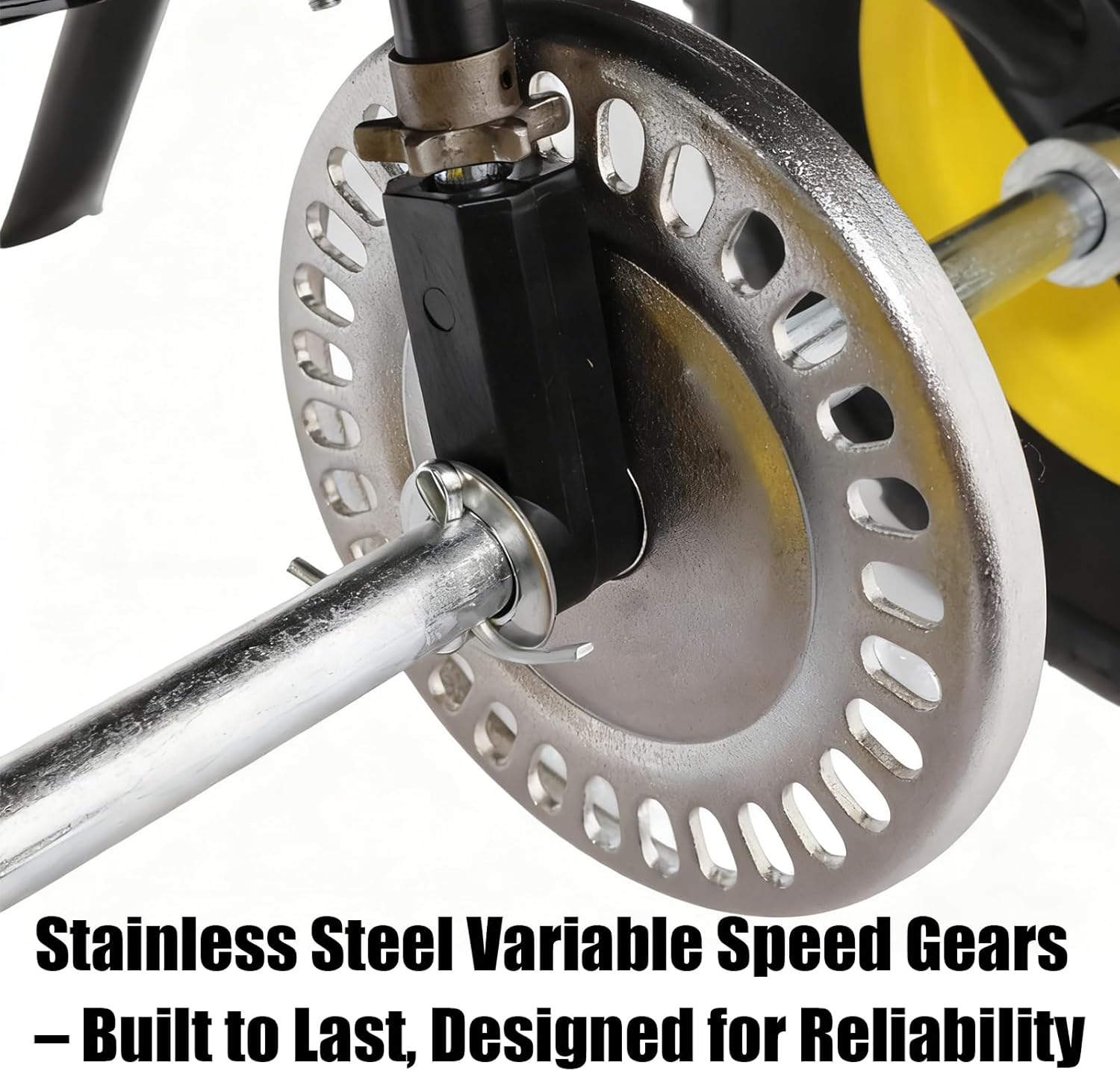 Walk-Behind Push Broadcast Spreader, 100lb Capacity Fertilizer Spreader, 0-9.8ft Spreading Width, 13in All-Terrain Solid Tires, All Season for Seed/Fertilizer/Salt/Ice Melt