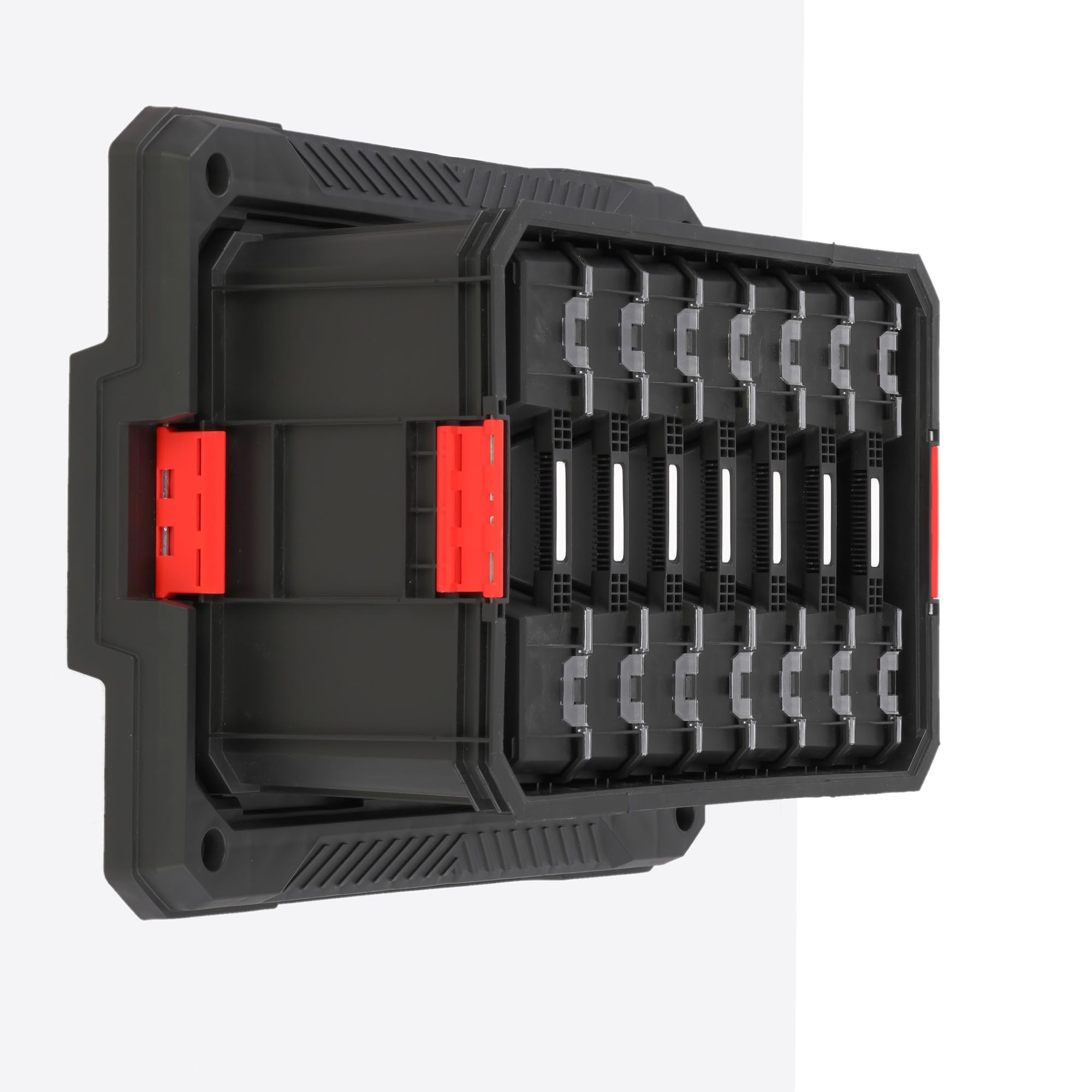Set 9 in 1 piattaforma da parete con 7 organizer, set da officina modulare serie Basic