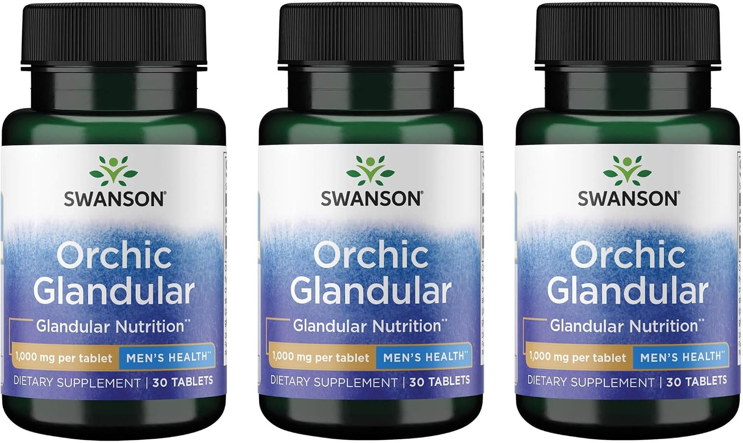 Swanson Orchic Glandular - Men's Health 1 gm 30 Tabs (2 Pack)