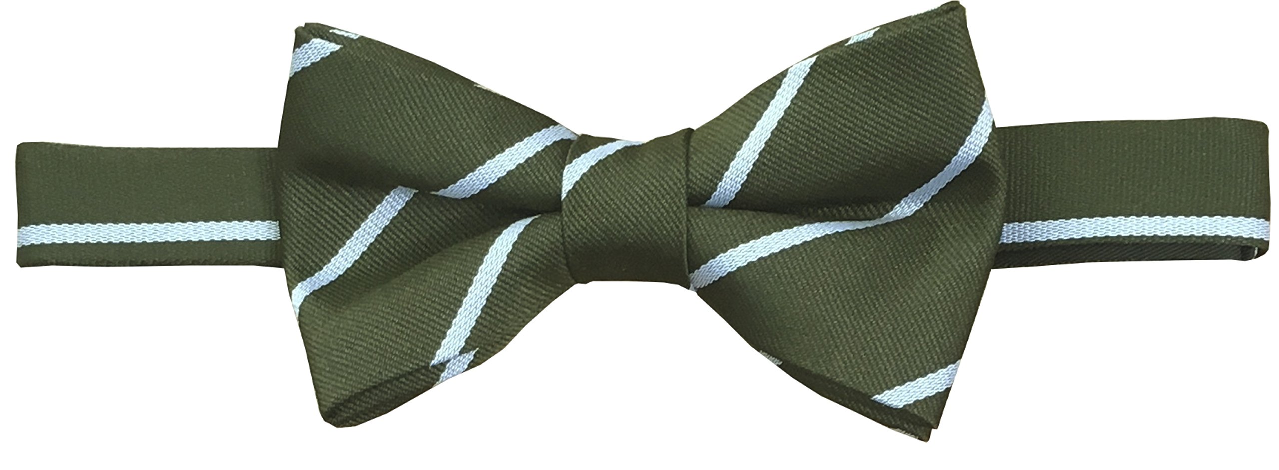 Great British Tie Club Men's Green, White Green Howards (Ready-Tied) Regital Bow Tie