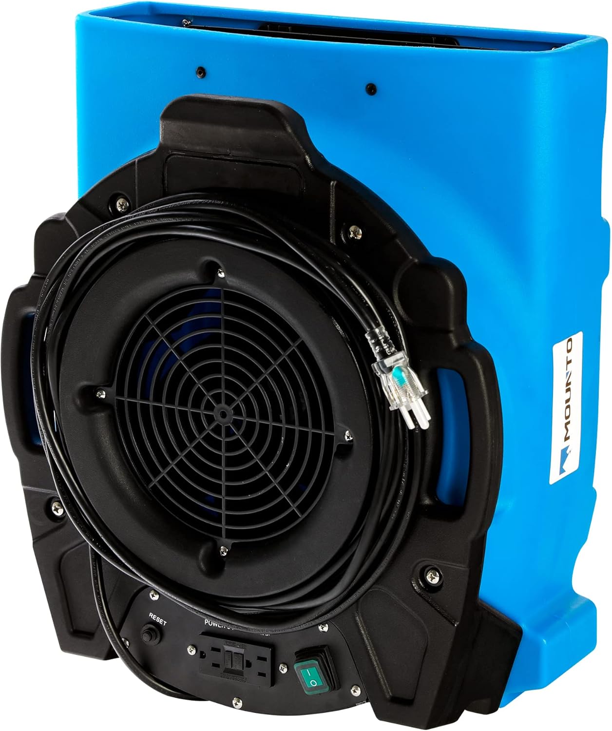 MOUNTO 1/4hp 1200cfm 2 Speed Low Profile Air Mover Floor Carpet Dryer Blower Fan for Water Damage Restoration
