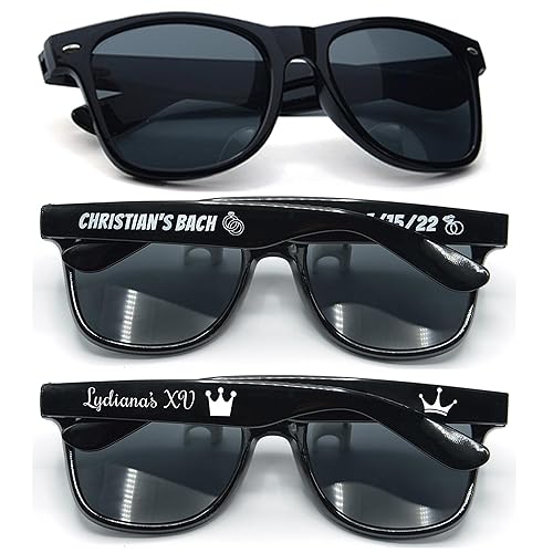 10PC Custom Sunglasses Personalized Bulk Party Favors Wedding Guests Logo