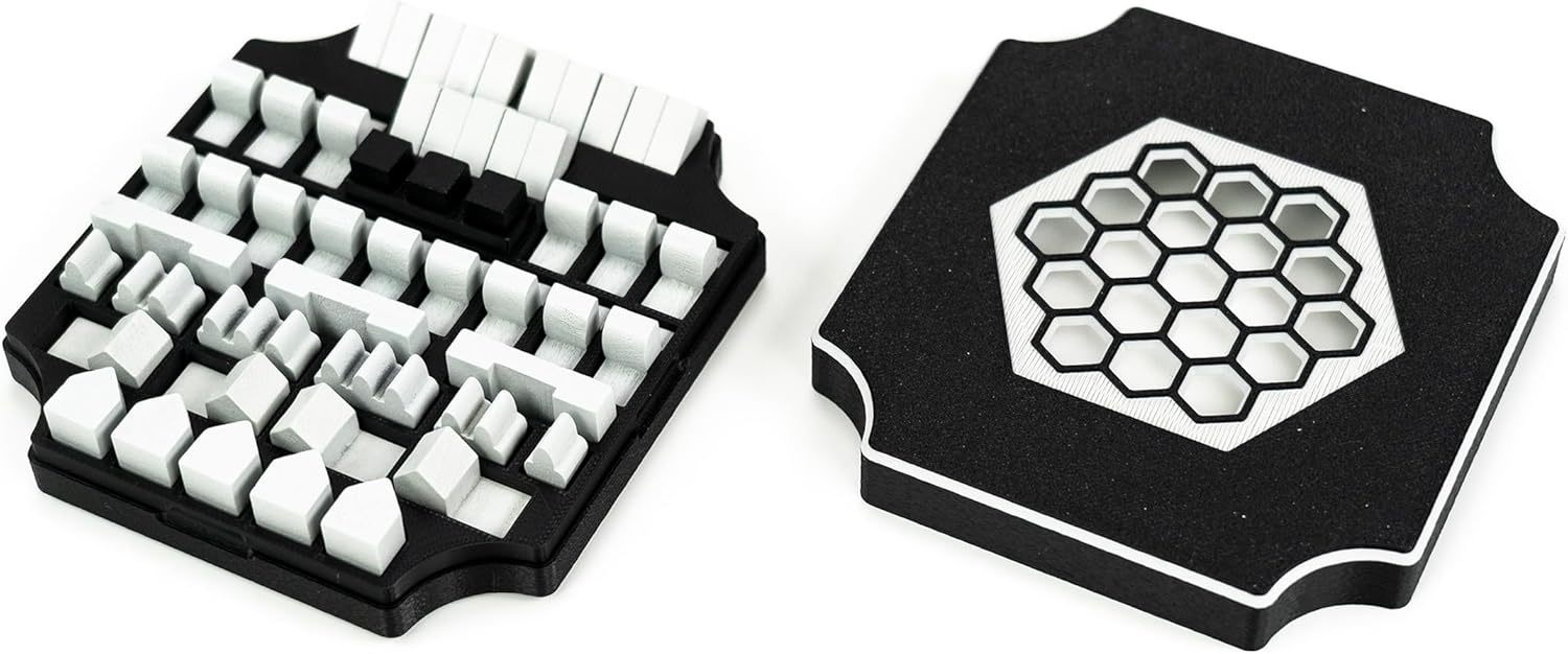 Player Trays for Catan 6th Edition and expansions (6 Players, Black)