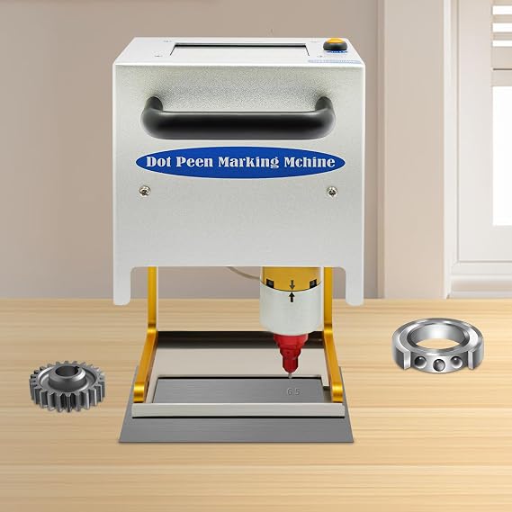 300W Electric Metal Marking Machine, Portable Touch Screen Dot Peen Marking Lettering Machine - Auto Serial Numbering for Metal Parts, Plates, Handheld Engraver for VIN Code & Barcodes