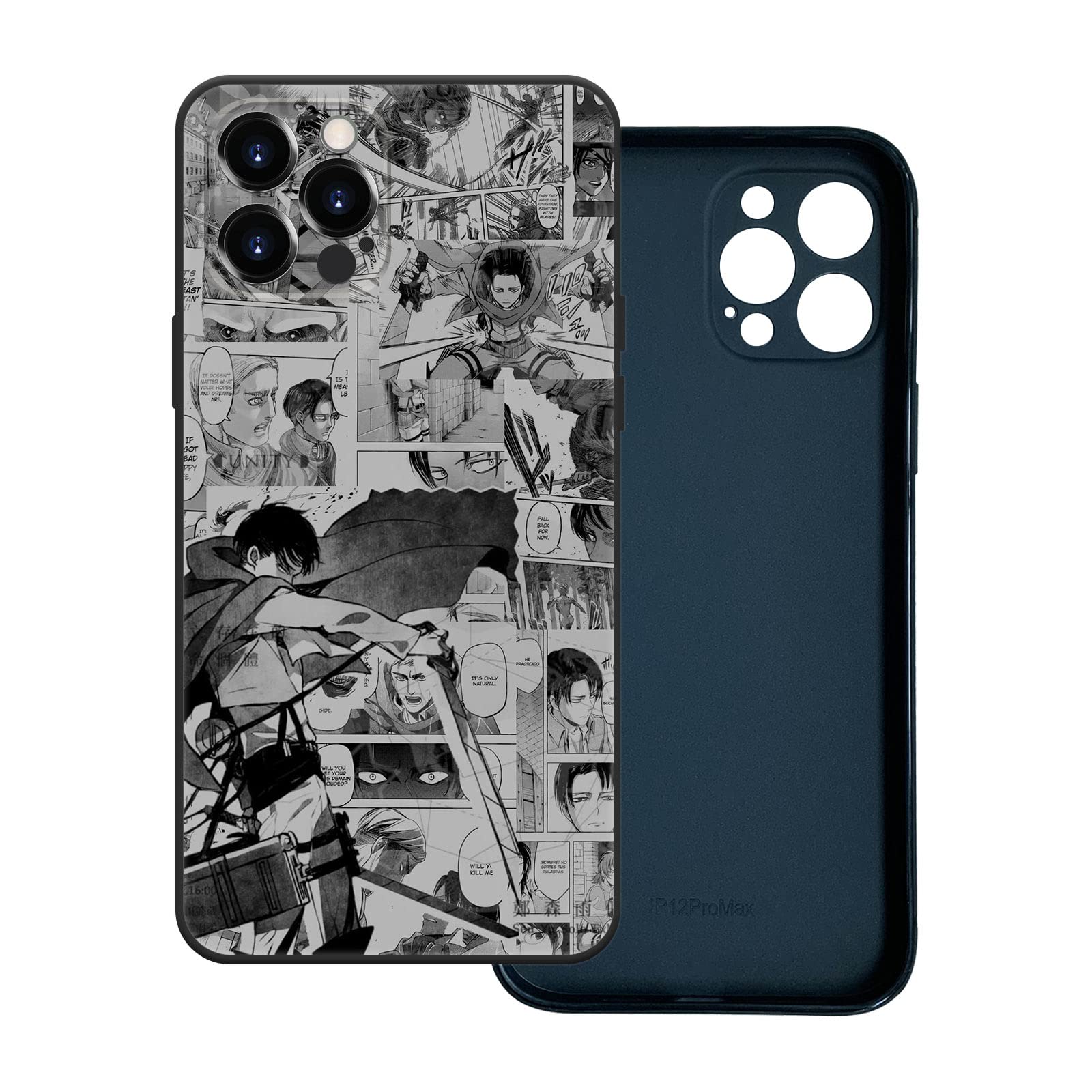 FSUNRRUII Japanese Manga Levi Ackerman Attack on Titan Anime Matte Soft Silicone Case Compatible with iPhone 6 7 8 Plus X XR XS Max 11 12 13 Pro Max Mini SE 2020 Phone Case (iPhone 11,DD901)