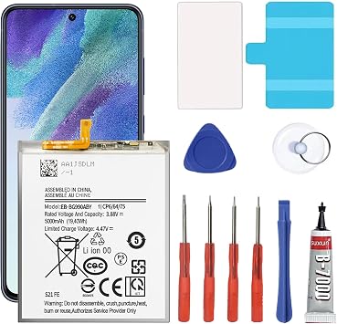 Galaxy S22 Ultra Battery,5500mAh EB-BS908ABY Replacement Battery for Samsung Galaxy S22 Ultra SM-S908 S908B S908U with Adhesive Tape Tool Repair Kit