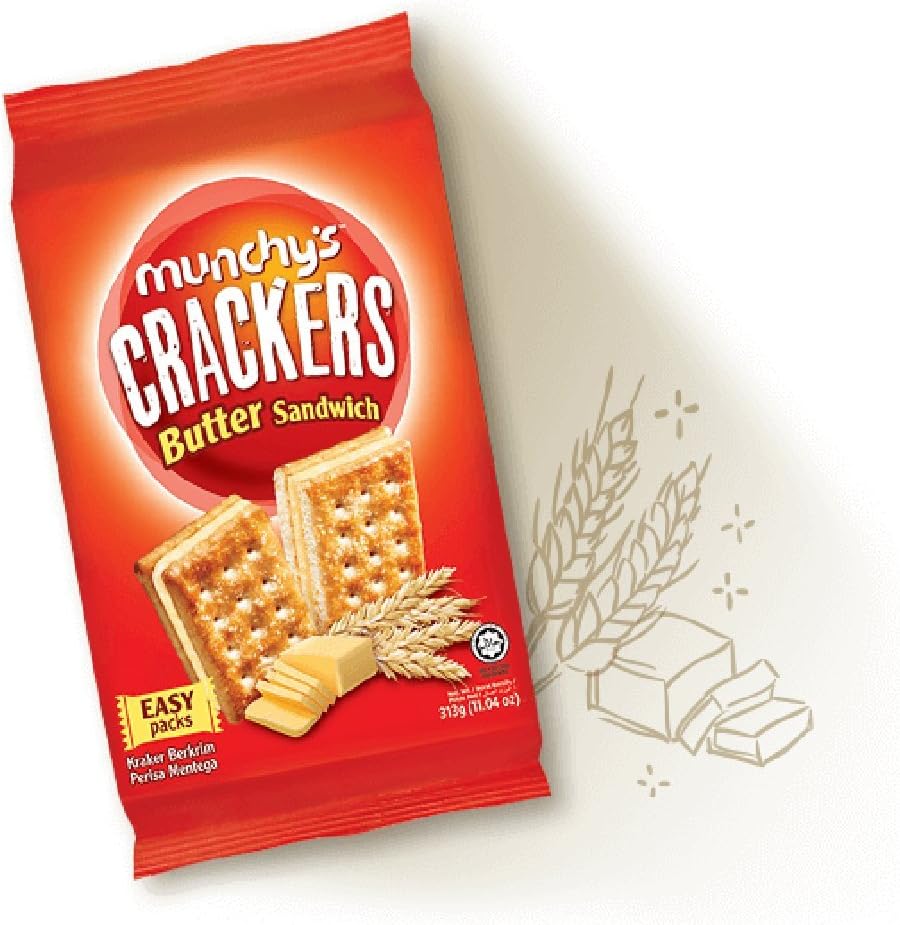 Munchy's Sandwich Cracker 300g/313g (628MART) (Butter Cream, 6 Packs