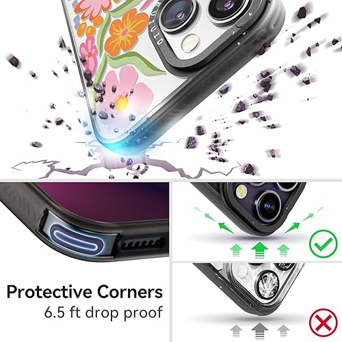 Miniatura 2 de Funda compatible con iPhone 15, bonita estética, duradera y a la moda, divertida funda para teléfono, diseño femenino de flor de la pasión para