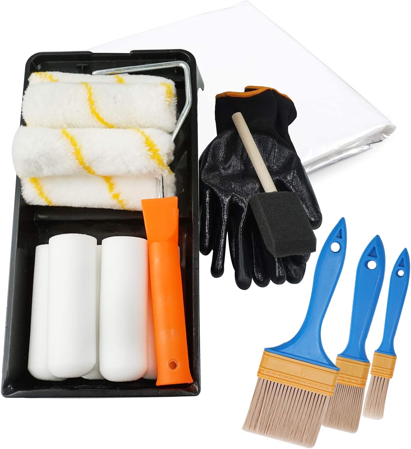 Abimars Paint Roller Kit 4 Inch Roller and Paint Tray Kit