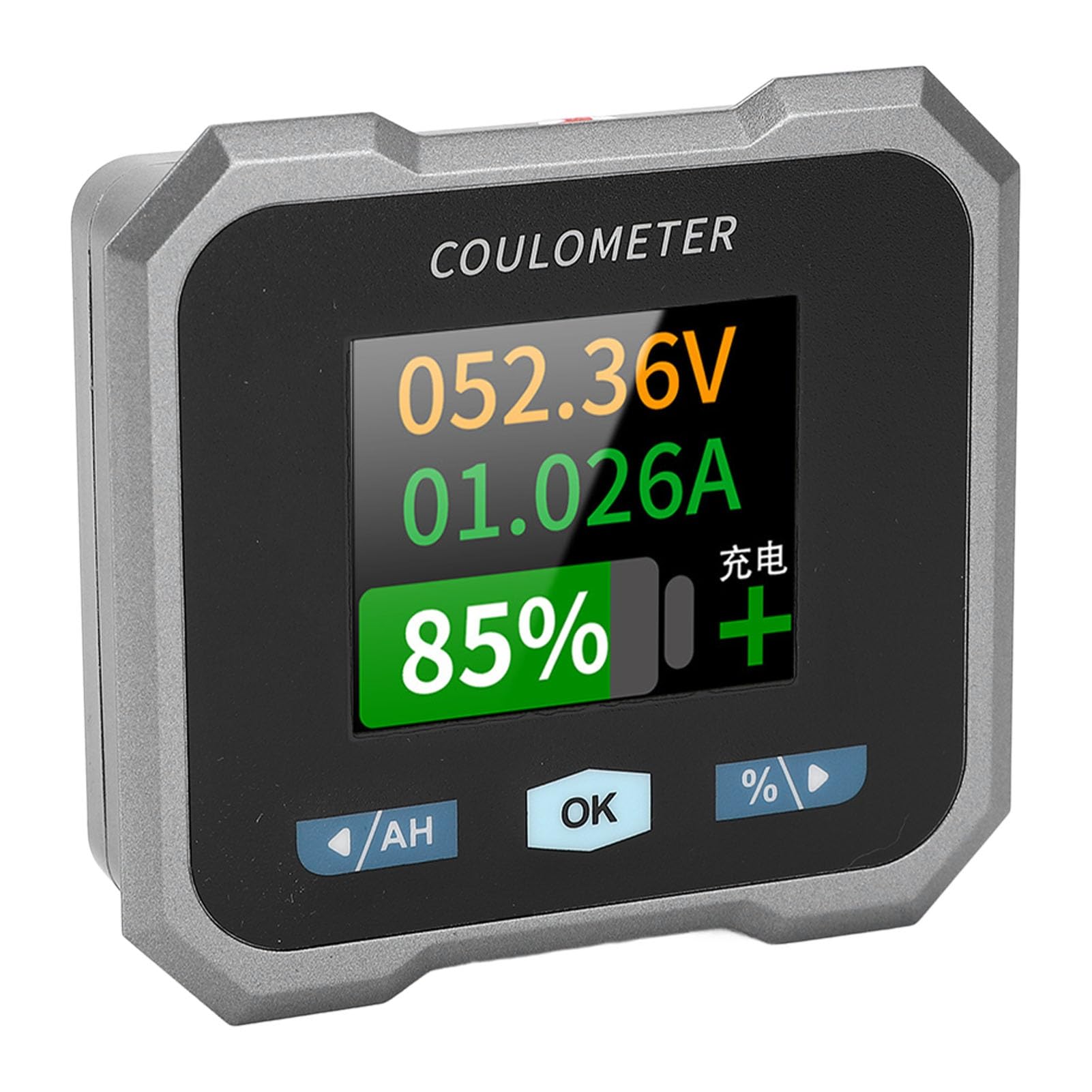Yosoo Health Gear Inteligentny Monitor Akumulatora Wodoodporny Monitor Akumulatora RV z Bocznikiem BT 10 do 100 V 50 A Wyświetlacz ze Stali Nierdzewnej ABS dla łodzi Kempingowej Tester Napięcia