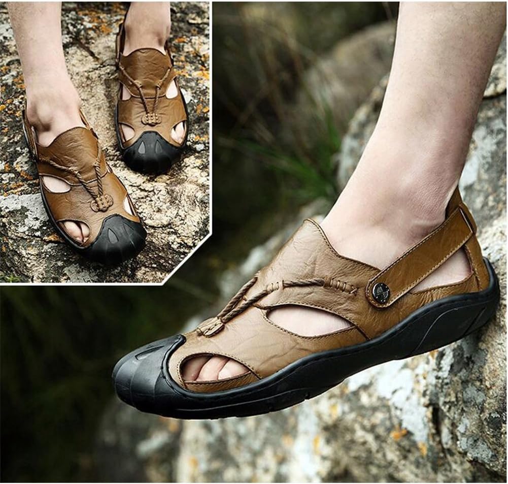 [ハウス]サンダルメンズ ビジネスサンダル ビーチサンダル 軽量 通気 革サンダル 滑り止め カジュアルシューズ 職場用 クッション