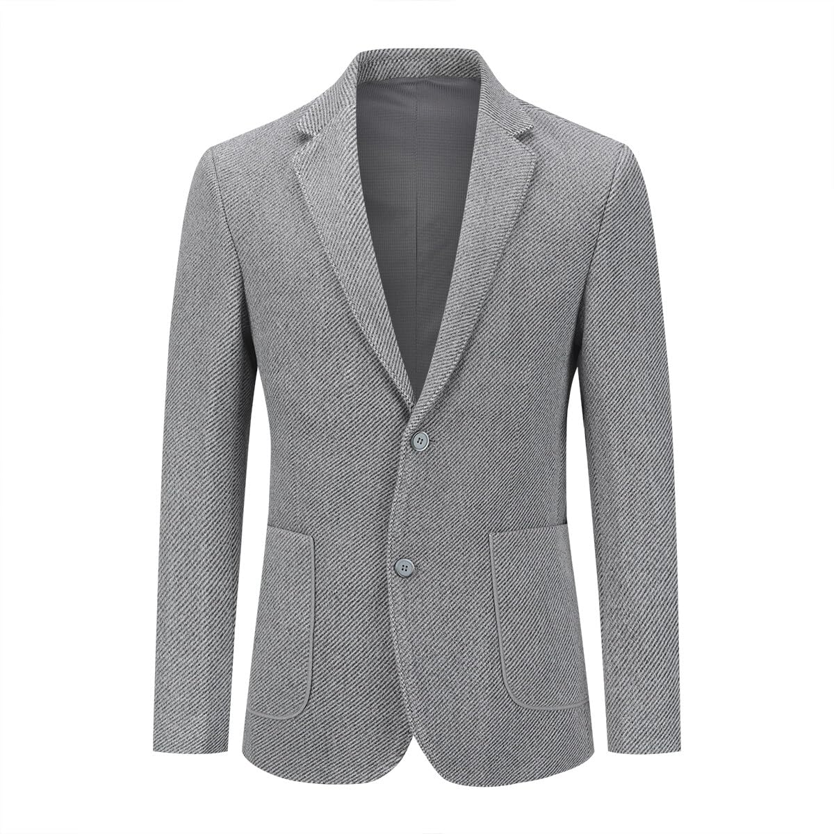Allthemen Blazer da Uomo Monopetto a Quadri con Due Bottoni Blazer da Abito di Lana Slim Fit Casual da Lavoro