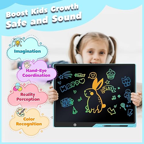 Miniatura 8 de Tableta de Escritura LCD para Niños, Pizarra de Garabatos Recargable de 21 Pulgadas, Rellenos para Cesta de Pascua, Juguetes de Aprendizaje para