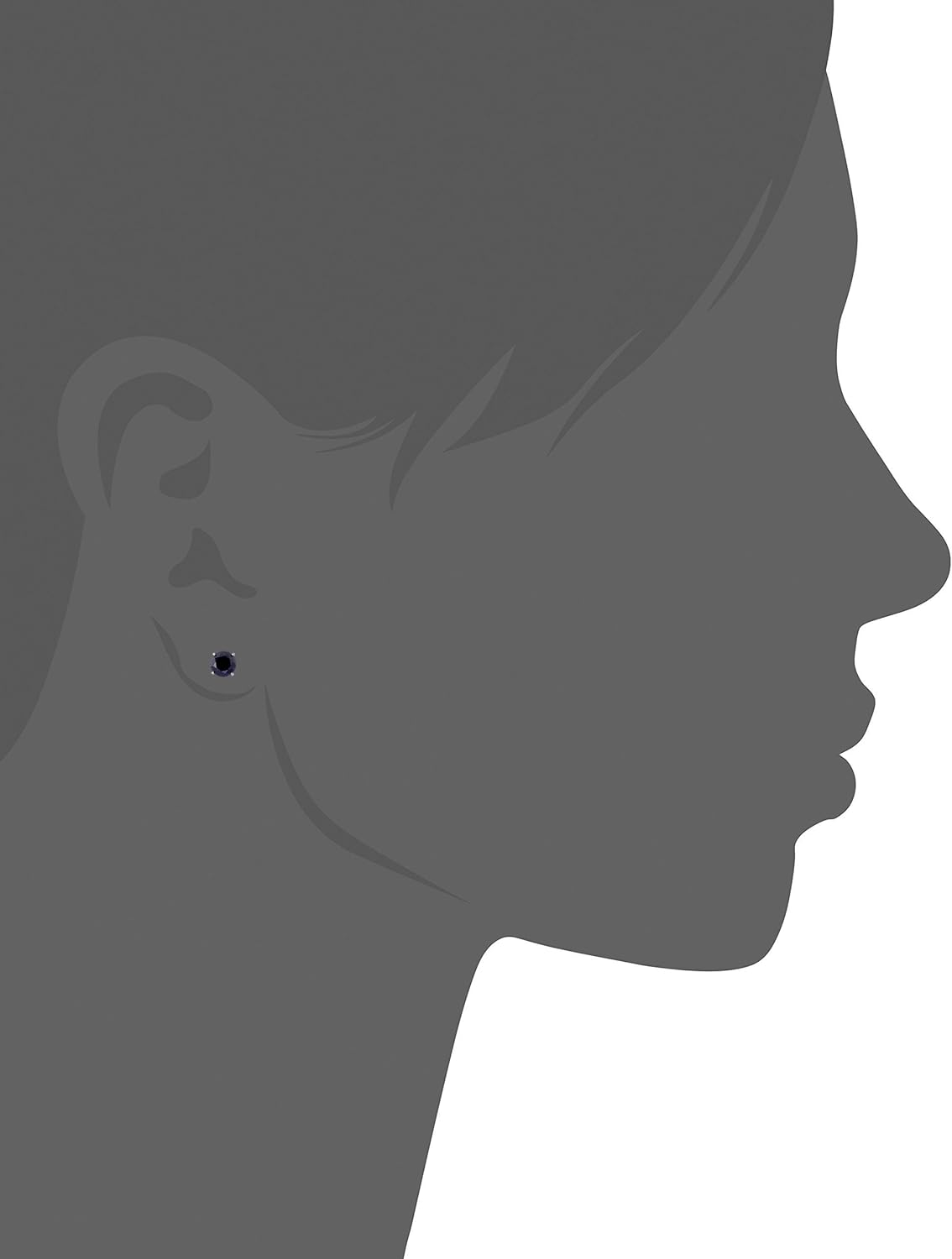 Vir Jewels 1/3 to 2 Carat Black Diamond Stud Earrings in .925 Sterling Silver with Rhodium Push Backs Round Prong Set