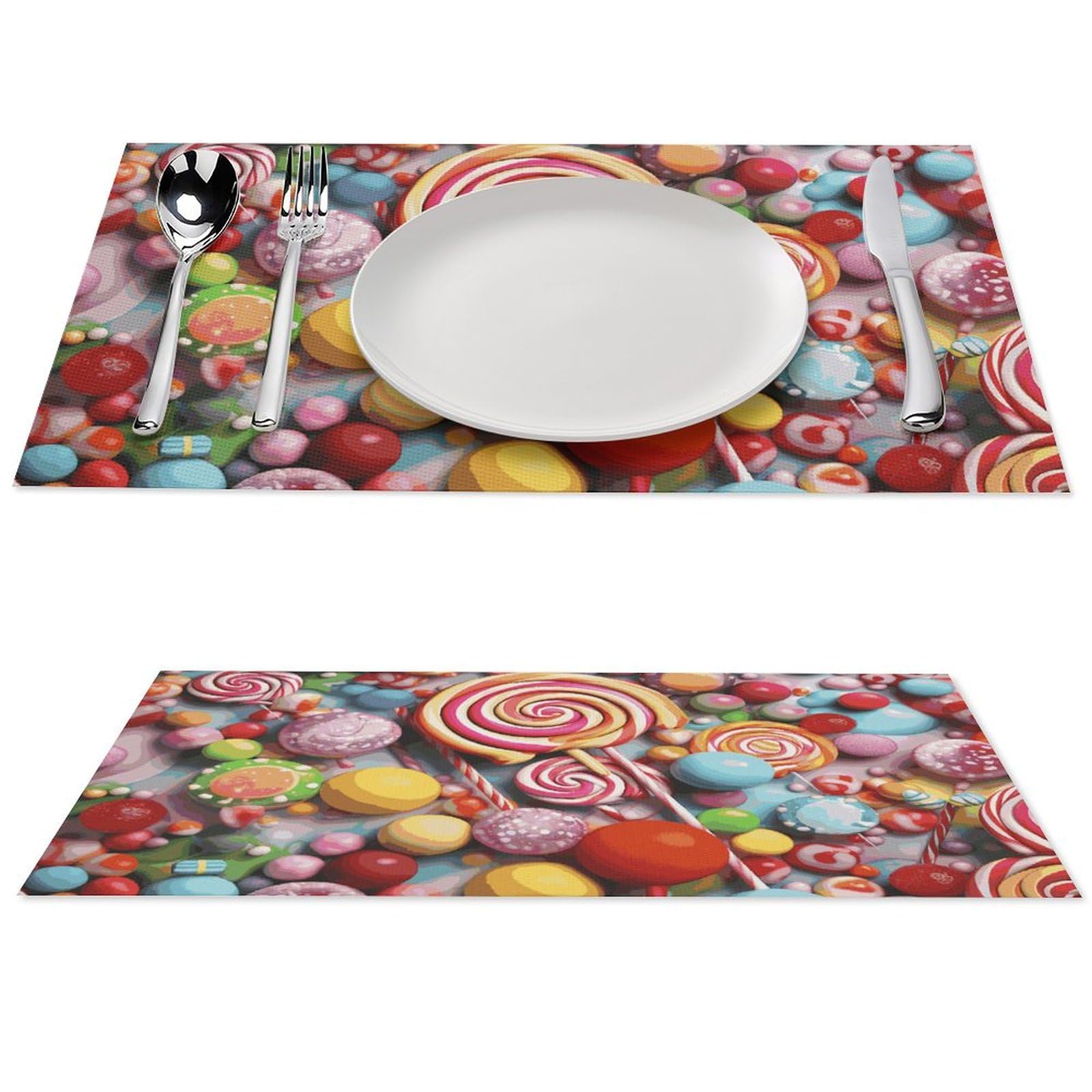 Sets de table imperméables Candy de qualité durable en PVC