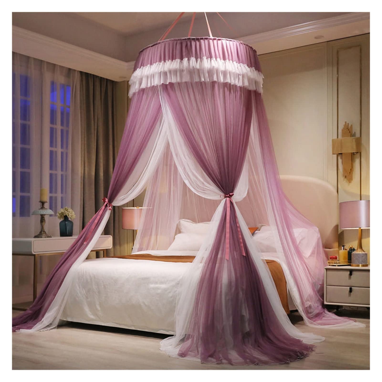 DXTFDHB Mosquito Net Dome Mesh Canopy Curtains for Decorative Bedroom