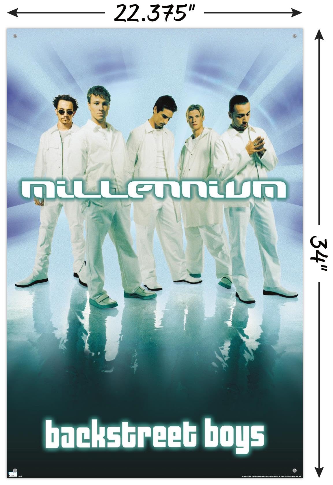 ★非売品★Backstreet Boys Poster Japan Backstreet Boys / Black & Blue 2000 Japan Original Promo Poster B2