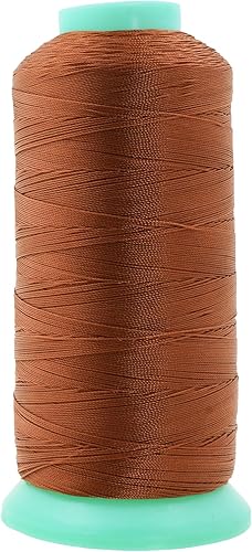 Miniatura 876 de Mandala Crafts Hilos de coser resistentes de nailon consolidado, hilo para tejer jeans de cuero, hilos de tapicería marina al aire libre, Beige