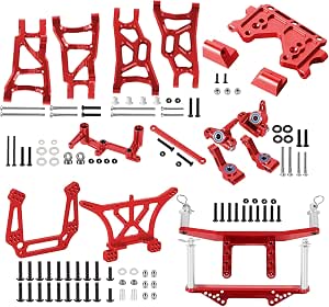 Aluminum Upgrade Parts For 1/10 Arrma Big Rock 4X4 V3 – A-Arms, Steering Blocks, Hubs, CVD Axles, Shocks & Links (Navy Blue)