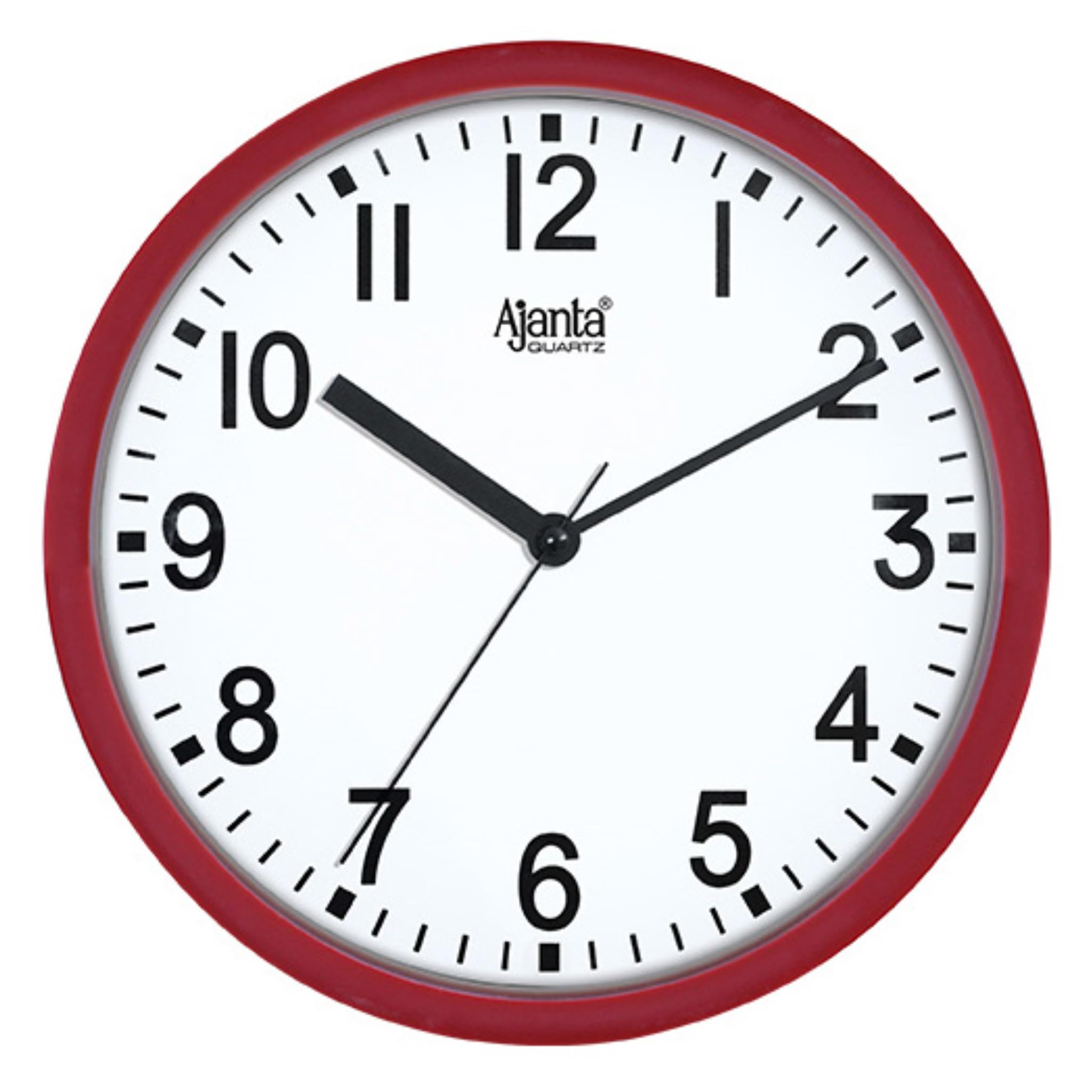 Ajanta Clock Wall Clock for Home and Offices 9 Inches Wall Clock Wall Watch (Red_23 x 23 x 3 cm)-image-44