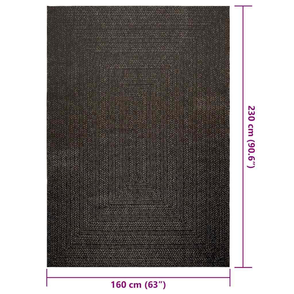 Teppich ZIZUR Anthrazit 160x230cm Jute-Optik Indoor und Outdoor,5.48kg,4010336
