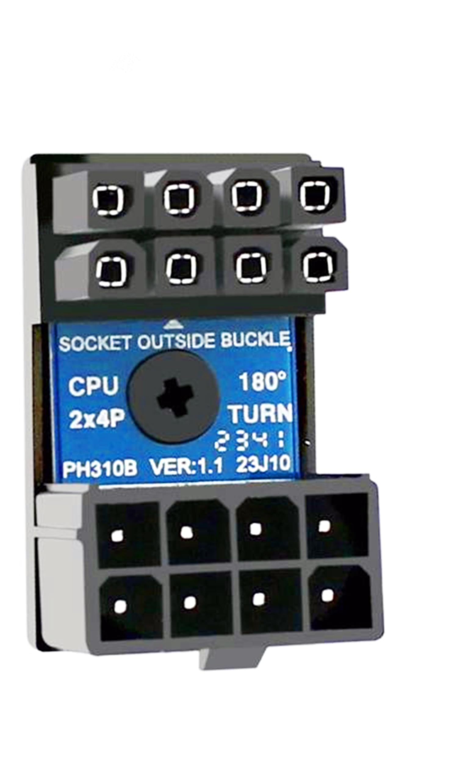 SHANFEILU CPU 8-poliger Netzadapter, 180-Grad-Lenkanschluss für Desktop-Grafikkarten-Mainboard, um die Höhe des Netzkabels zu reduzieren (PH310B)