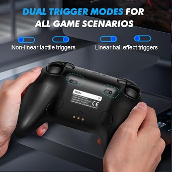 8BitDo Ultimate 2 Wireless Controller, Game Gamepad for PC Android Steam Deck with TMR Joysticks, Switchable Hall Effect/Tactile Triggers, RGB Fire Ring, PC Steam Gamer Gift