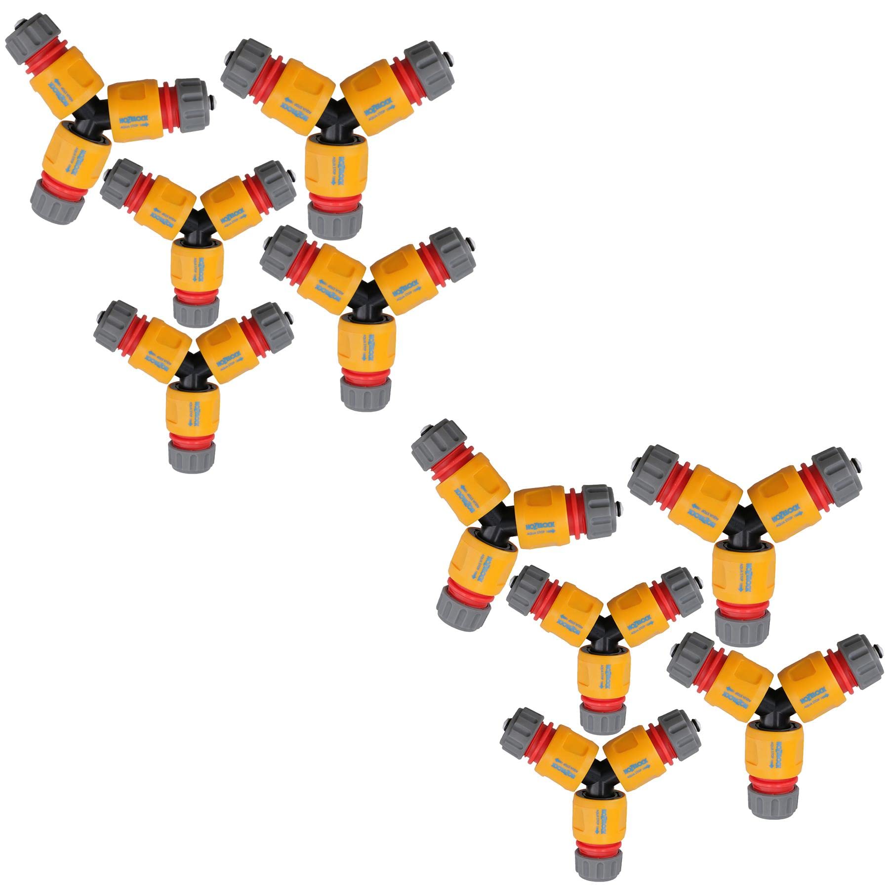 AB Tools3 Way Garden Hose Pipe Coupler Connector Joiner + 3 Hozelock Quick Release Fittings 10pk