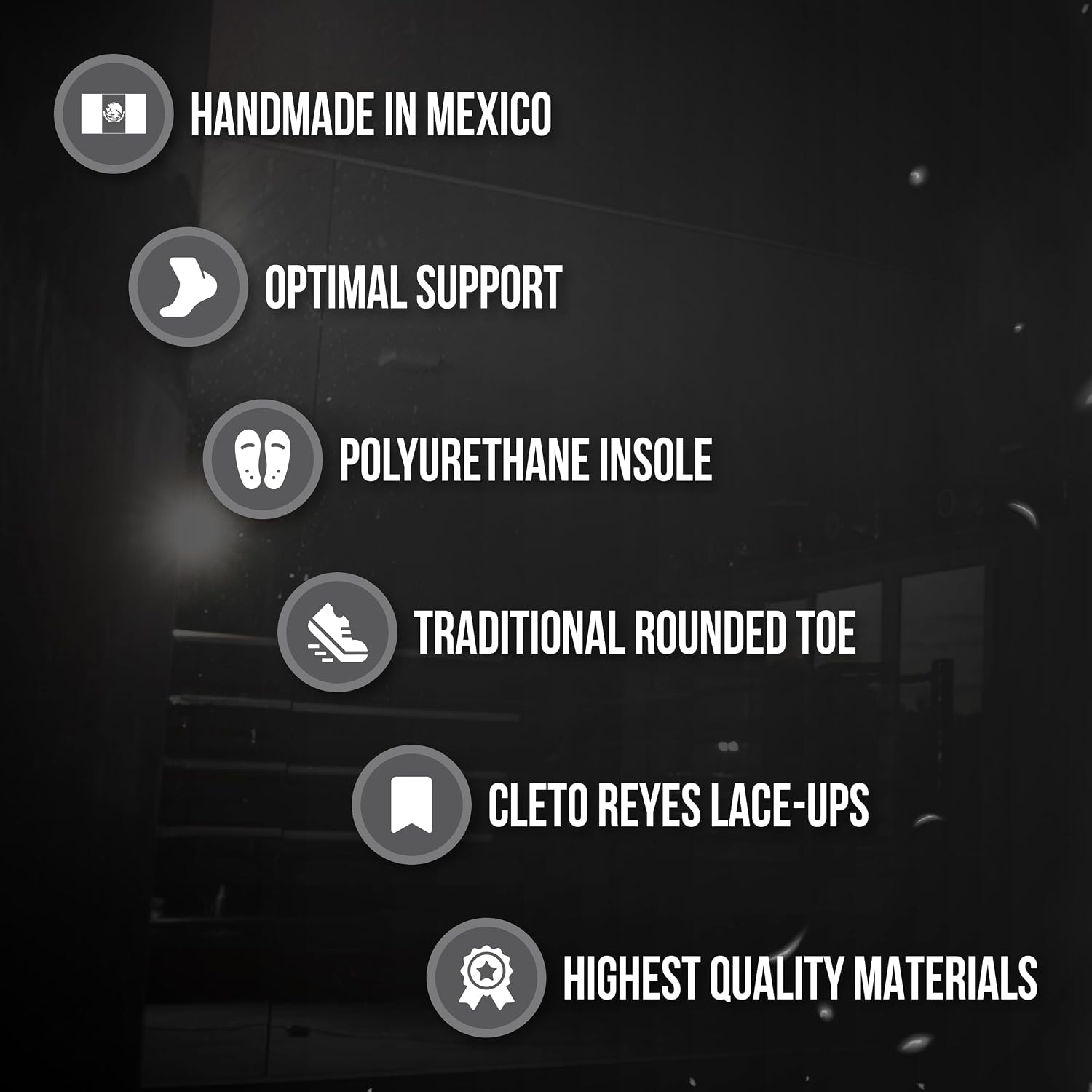 CLETO REYES Lace Up Mid Boxing Shoes for Fighting, Sparring, Training, MMA, Kickboxing, Muay Thai