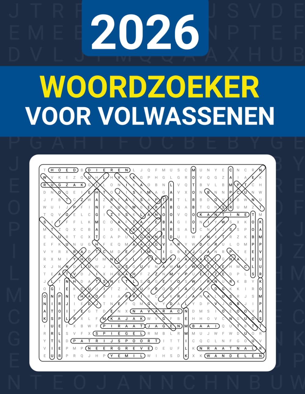 2026 Woordzoeker voor Volwassenen: Een Leuk En Boeiend Puzzelboek Met 5000 Woorden In Grootletterdruk