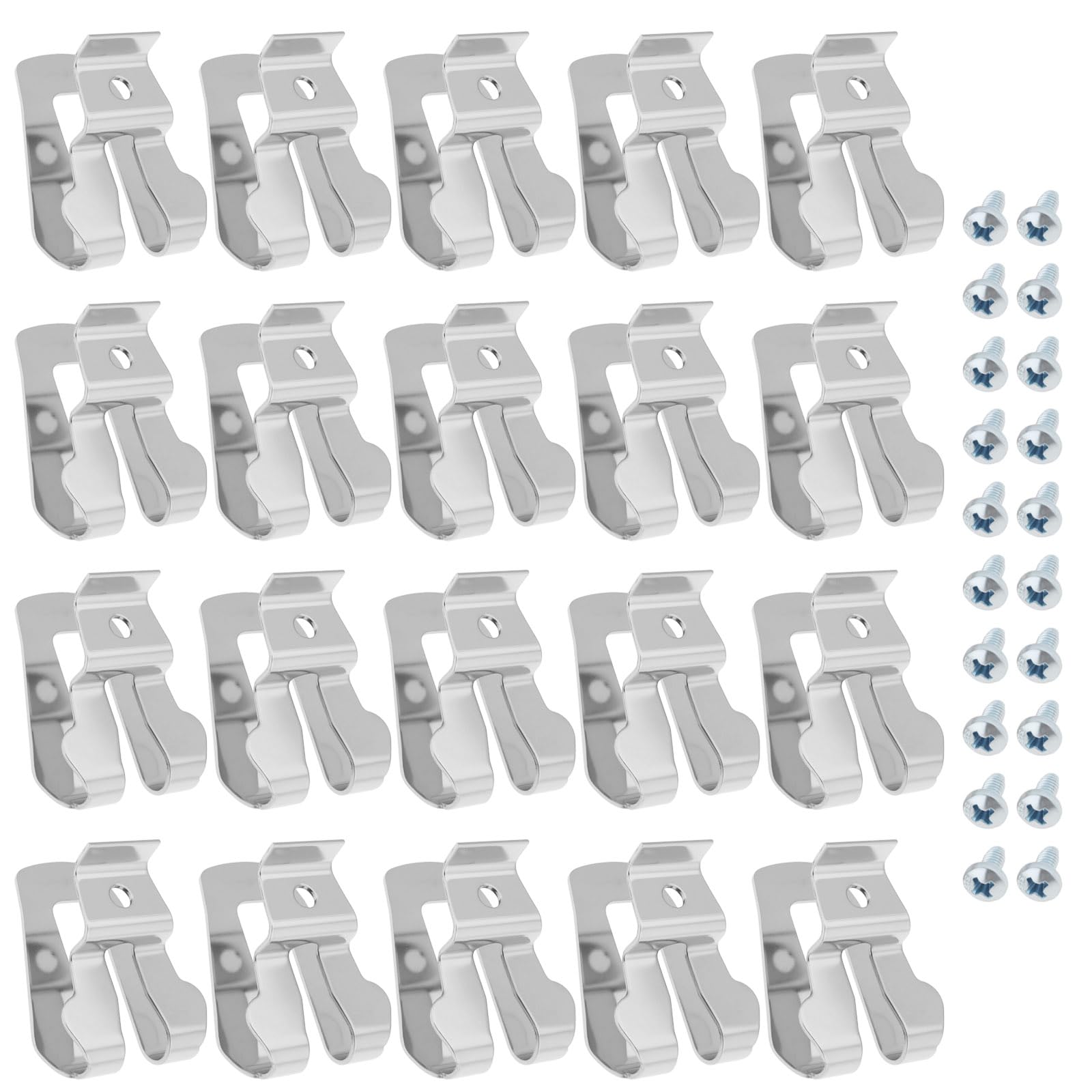 Ototec 20Pcs Stainless Steel Belt Clip Replacement Part 633586002 636181001 Compatible With Ryobi Compatible With Ridgid 18 Volt Tools