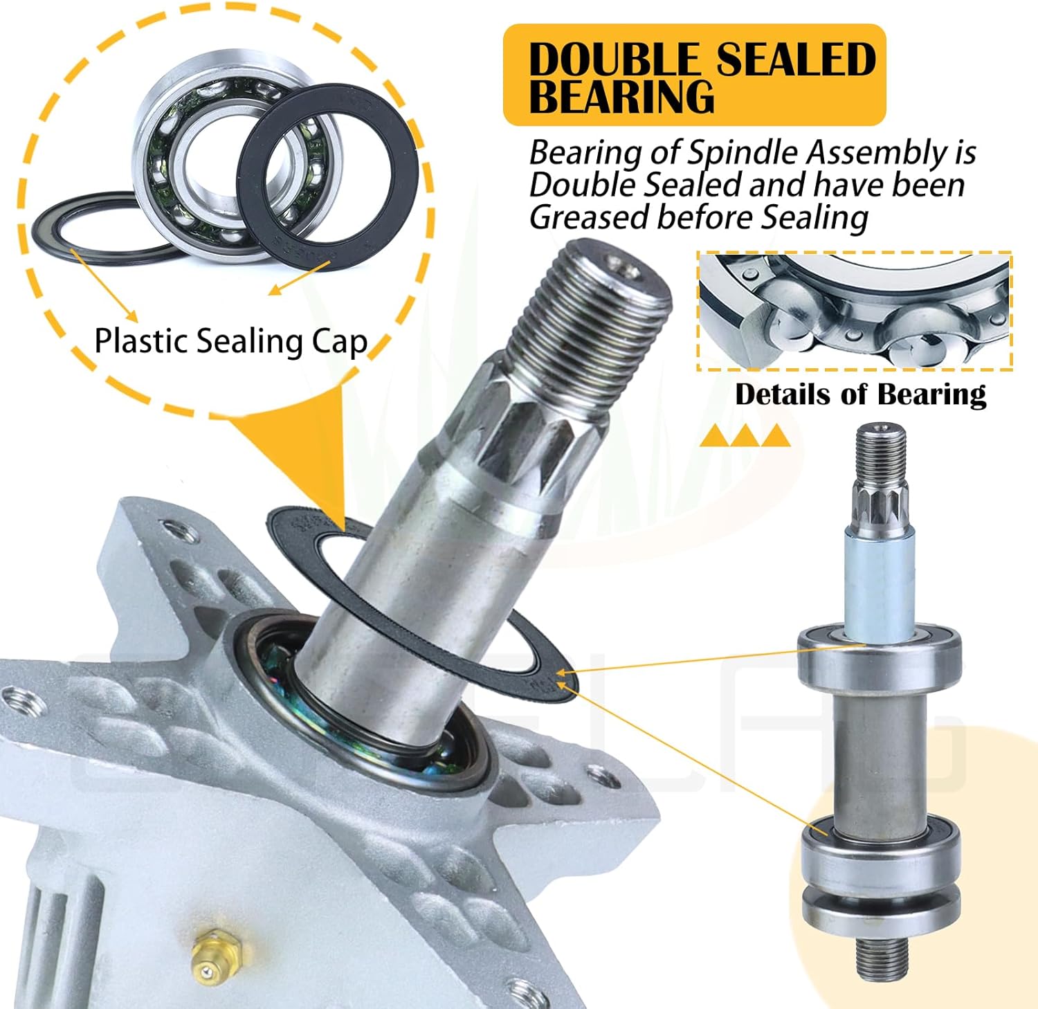 Pre-Greased 918-06991 Spindle Replaces Troy Bilt Spindle Assembly 918-06991 Spindle 918-06991 MTD 918-06991 Spindle Assembly Deck Spindle 918-06991, 91806991 Spindle 918-06991 Deck Spindle