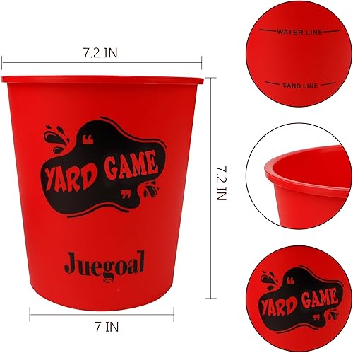 Miniatura 3 de Juegoal Outdoor Giant Yard Pong Game Set Outdoor Toss Game Throwing Game for Beach, Camping, Lawn and Backyard Negro
