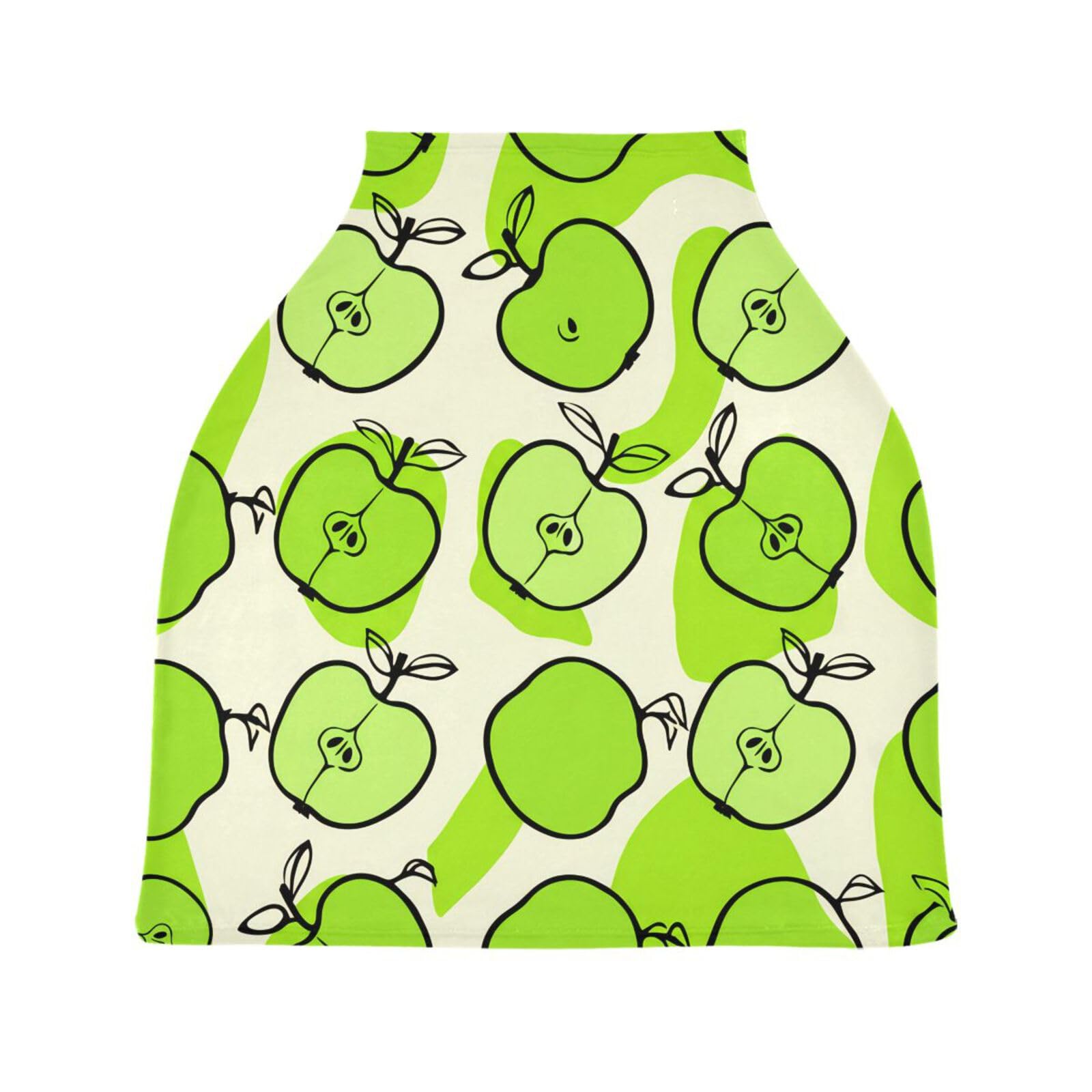 Nesatuwa Baby Car Seat Cover Fresh Green Apples Breastfeeding Covers Stretchy Breathable Multi-Use Cover Carseat Canopy for Girls and Boys