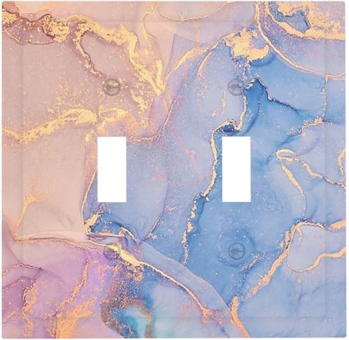 Miniatura 220 de Cubiertas de salida iridiscentes abstractas coloridas nubes dúplex de 1 cuadrilla, placa de cubierta de interruptor de luz arco iris, placas