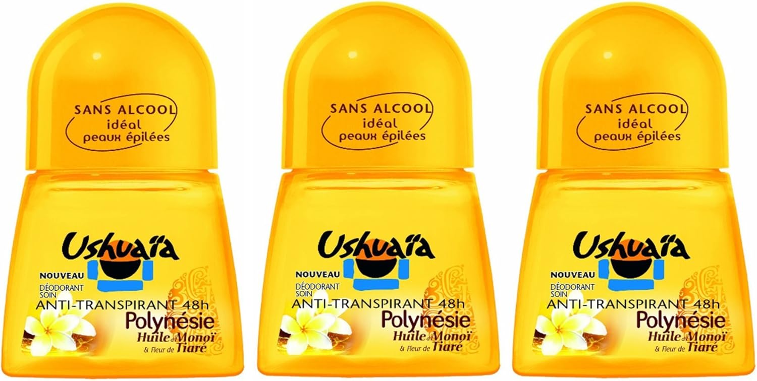 Ushuaïa Deodorant Femme Bille Soin Polynesie Huile De Monoi & Fleur De