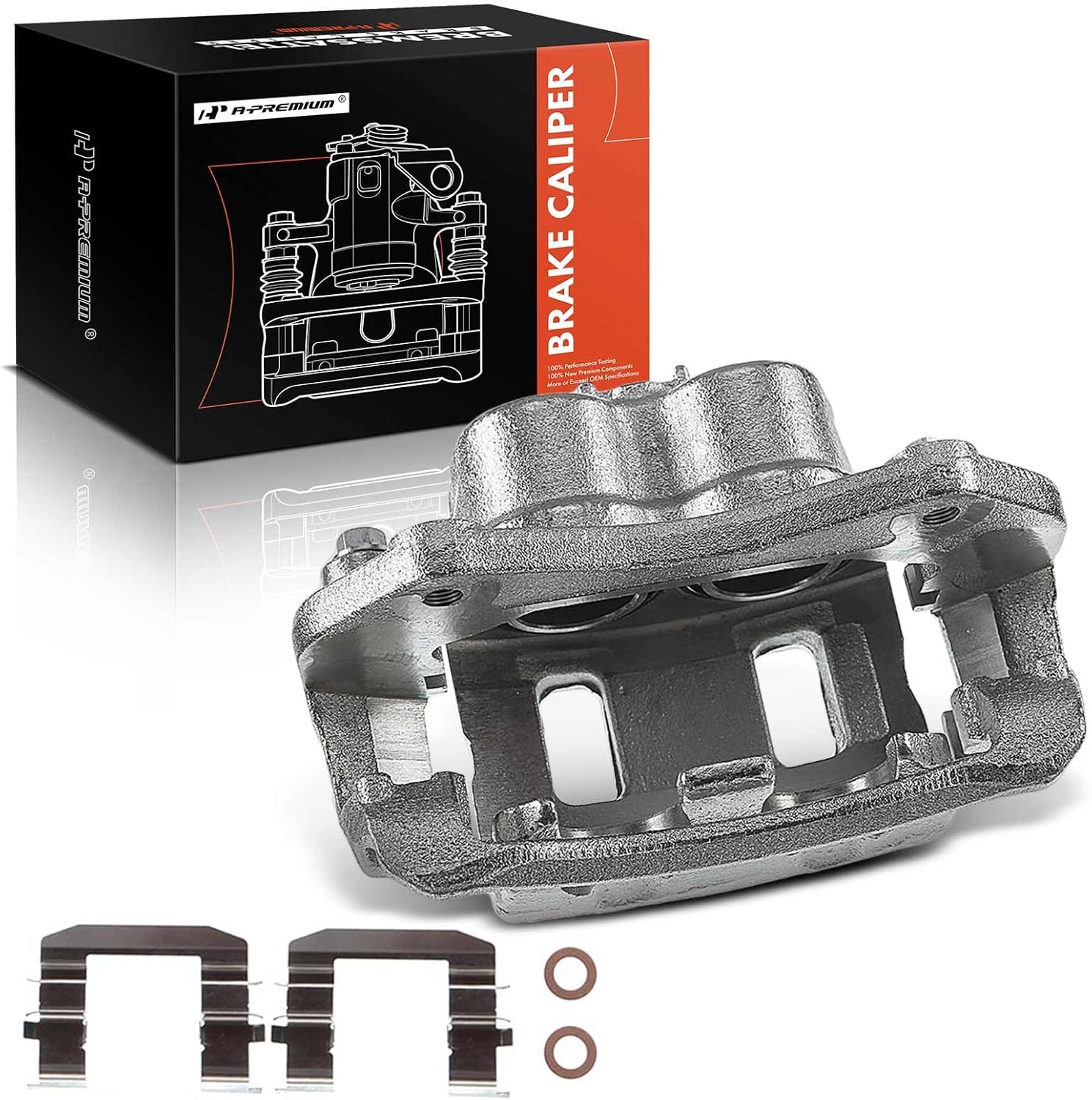 A-Premium Front Left Disc Brake Caliper Assembly with Bracket Compatible with Select Hyundai Models - Veracruz 2007-2012, 3.8L