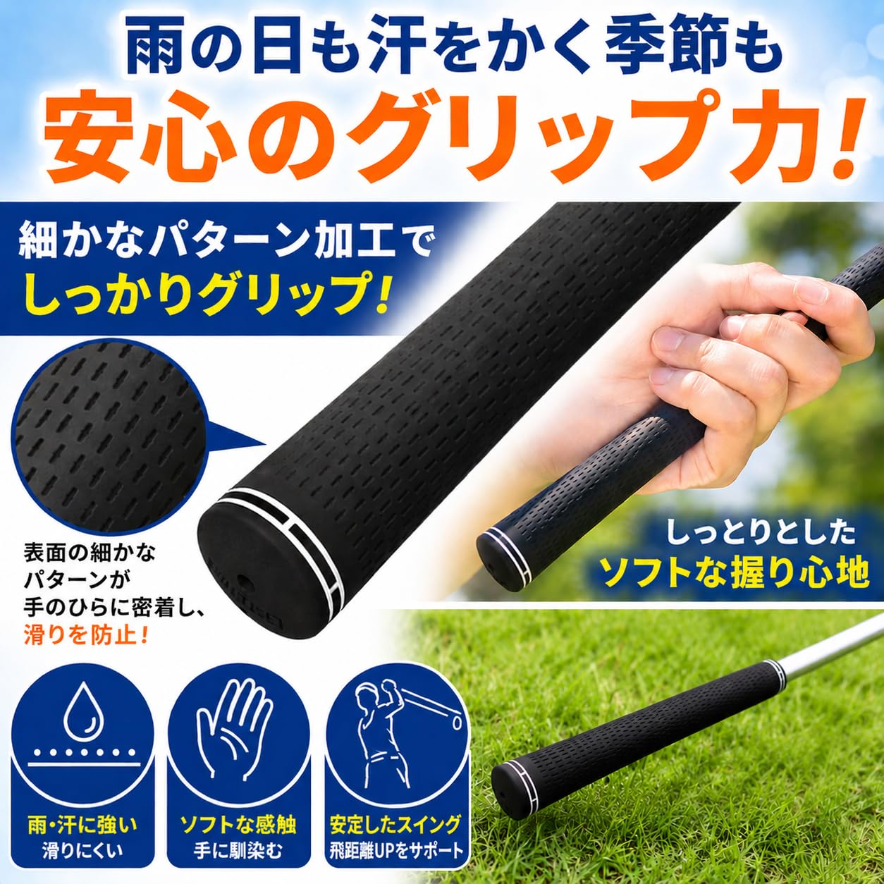 値下げ　ゴルフグリップ③ Amazon | Sulanx ゴルフグリップ Golf Grip ゴム100% R60 ゴルフクラブ