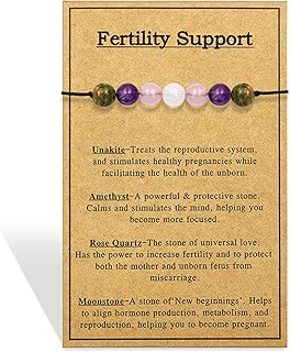 Ronglry Crystal Bracelet for Women Men Spiritual Crystals and Healing Stones Bracelets Natural Healing Crystal Beads Bracelet Amethyst Gem Bracelet for Anxiety Relief Healing Crystals Jewelry,