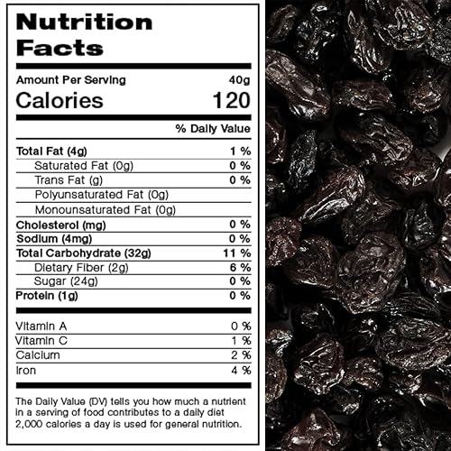 Miniatura 10 de Pasas, Llama gigante, empaquetado en una bolsa resellable de 3 lbs. (48 oz), EE.UU., Keto, Vegano, Sin azúcar añadido, Niños y Adultos Energy Boost,