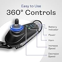 Vista 7 de Sillas de ruedas eléctricas para adultos, todo terreno, resistentes, de doble motor, plegables, motorizadas, para personas mayores, silla de ruedas