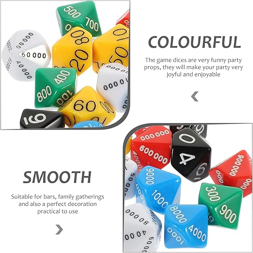 Miniatura 7 de COHEALI Dados de aprendizaje de valor posicional, 18 piezas, juego de dados de valor posicional, juego de mesa, accesorios de juego de dados de