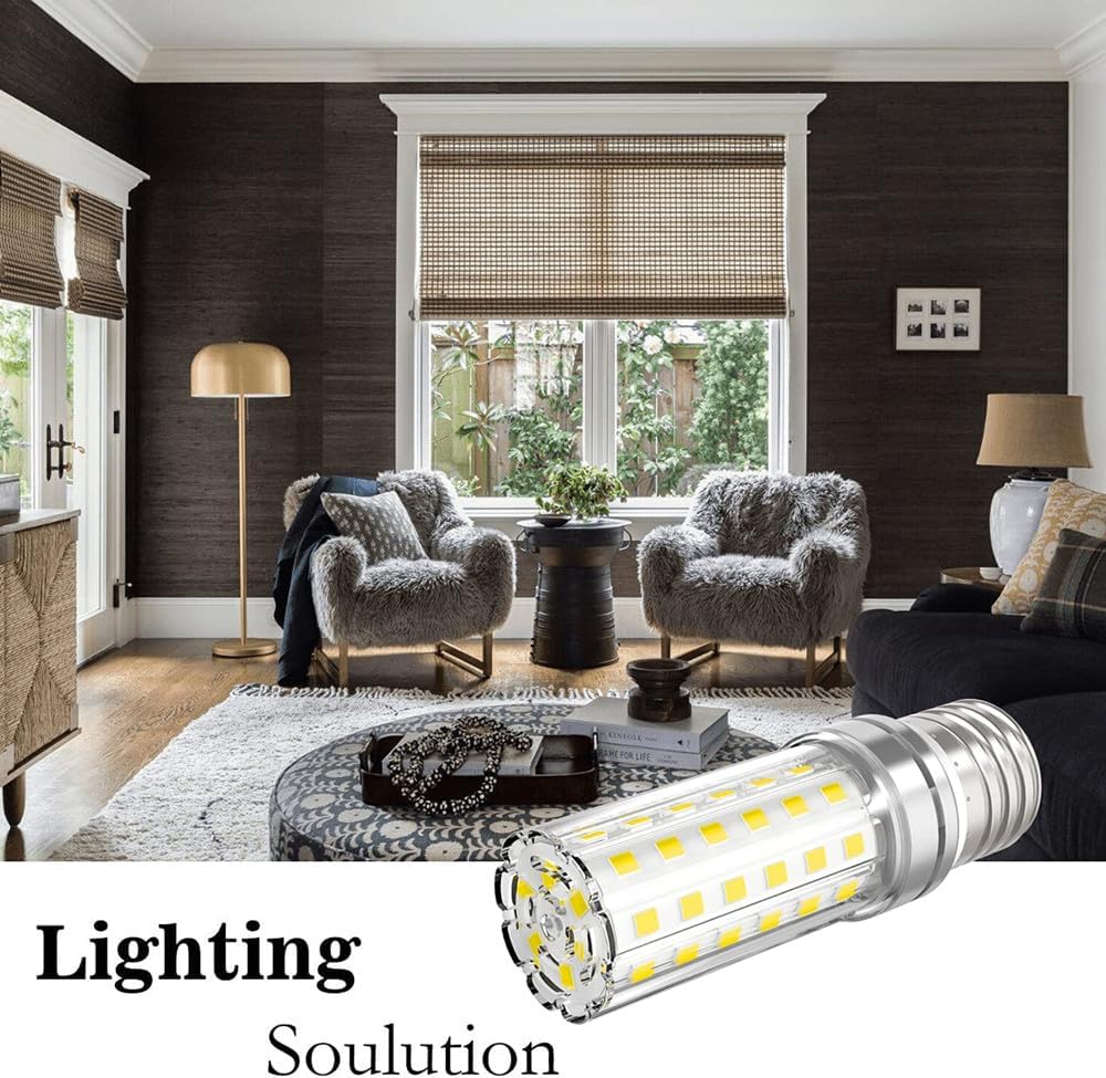 LED Corn Light Bulb 120W Equivalent 1200 Lumen 12W E26/E27 Base Non-dimmable Corn Lighting for Home Garage Warehouse Indoor LED Corn Bulbs Pack of 4… (Warm White)
